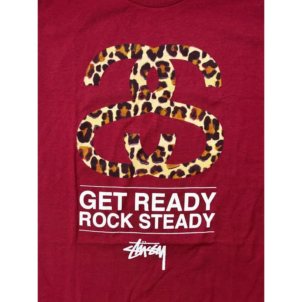 Stussy Get Ready Rock Steady Burgundy Small